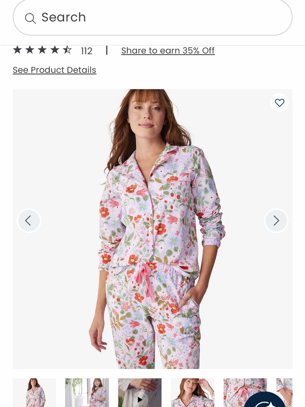 NWT Company Store Rifle Paper Co. Poplin Strawberry Fields Pajama Set XL